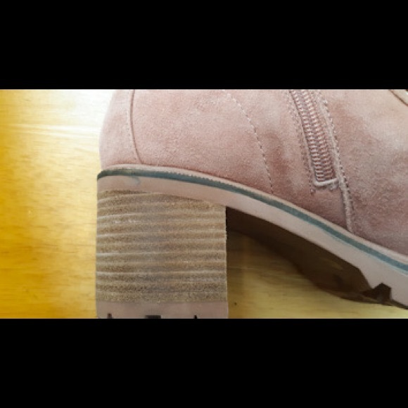 ❌SOLD❌ Vince Camuto Gaviana Suede Dermy Pink Hiking Combat Military Boots 8.5W - Picture 7 of 9